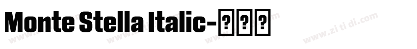 Monte Stella Italic字体转换